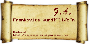 Frankovits Aurélián névjegykártya